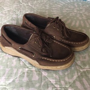 Size 13 boys sperry lanyard shoes EUC